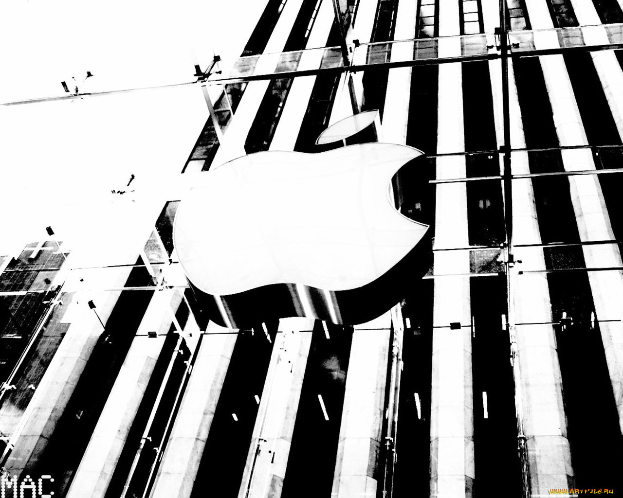 mac, building, logo, , apple